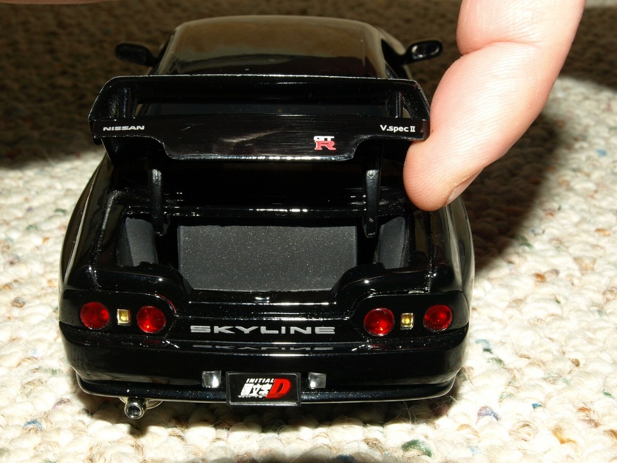 Rare Jada Initial D Nissan Skyline GT-R R32 Diecast Car 1:24 Black