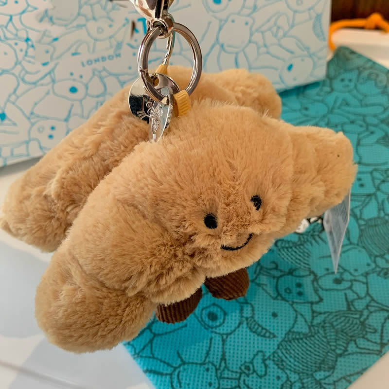 Jellycat AMUSEABLE CROISSANT BAG CHARM Soft AUTHENTIC Plush FREE
