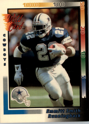 1992 Wild Card Football #273 Emmitt Smith - Dallas Cowboys | eBay