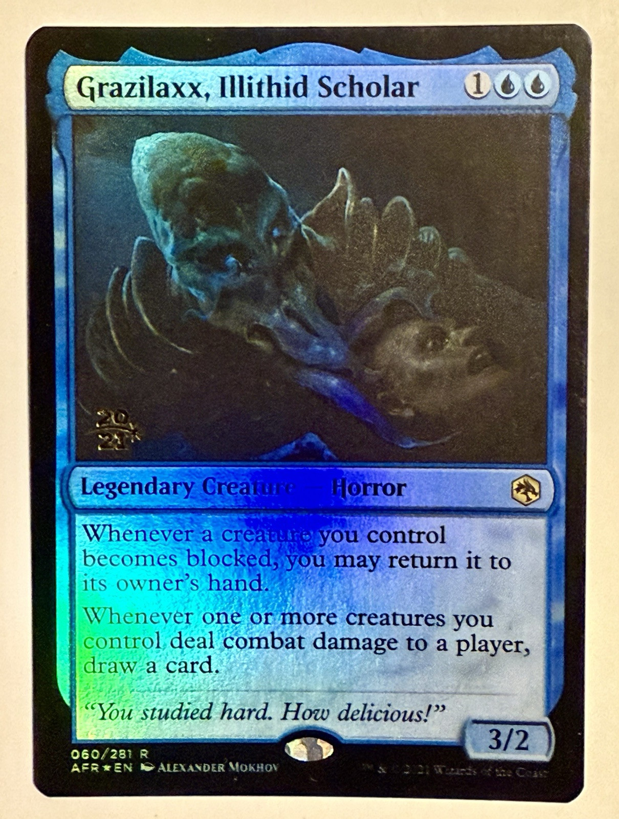 MTG 1x FOIL Grazilaxx, Illithid Scholar PRERELEASE Magic Gathering