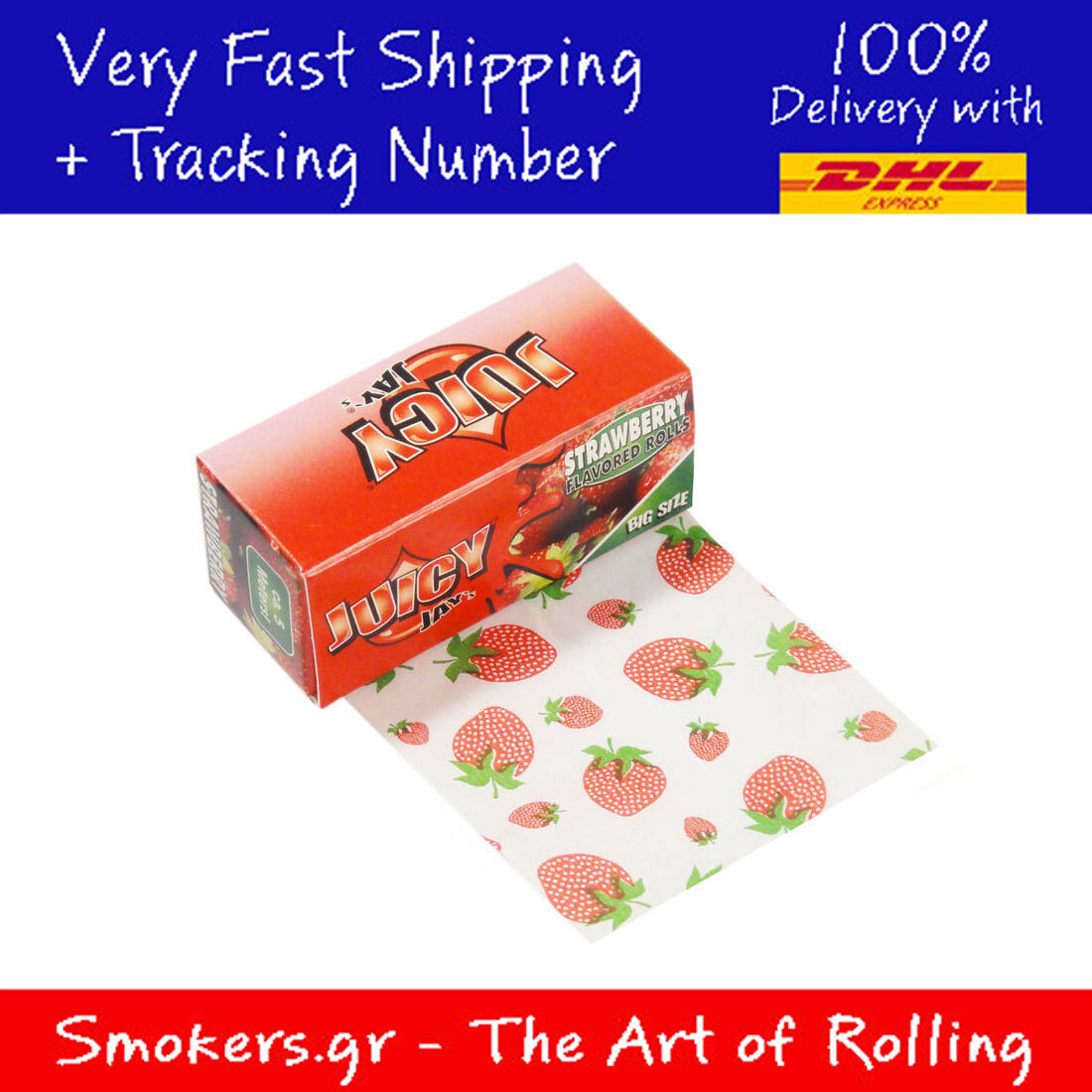 3x Juicy Jays Strawberry 5 Meter Rolling Paper Roll | eBay