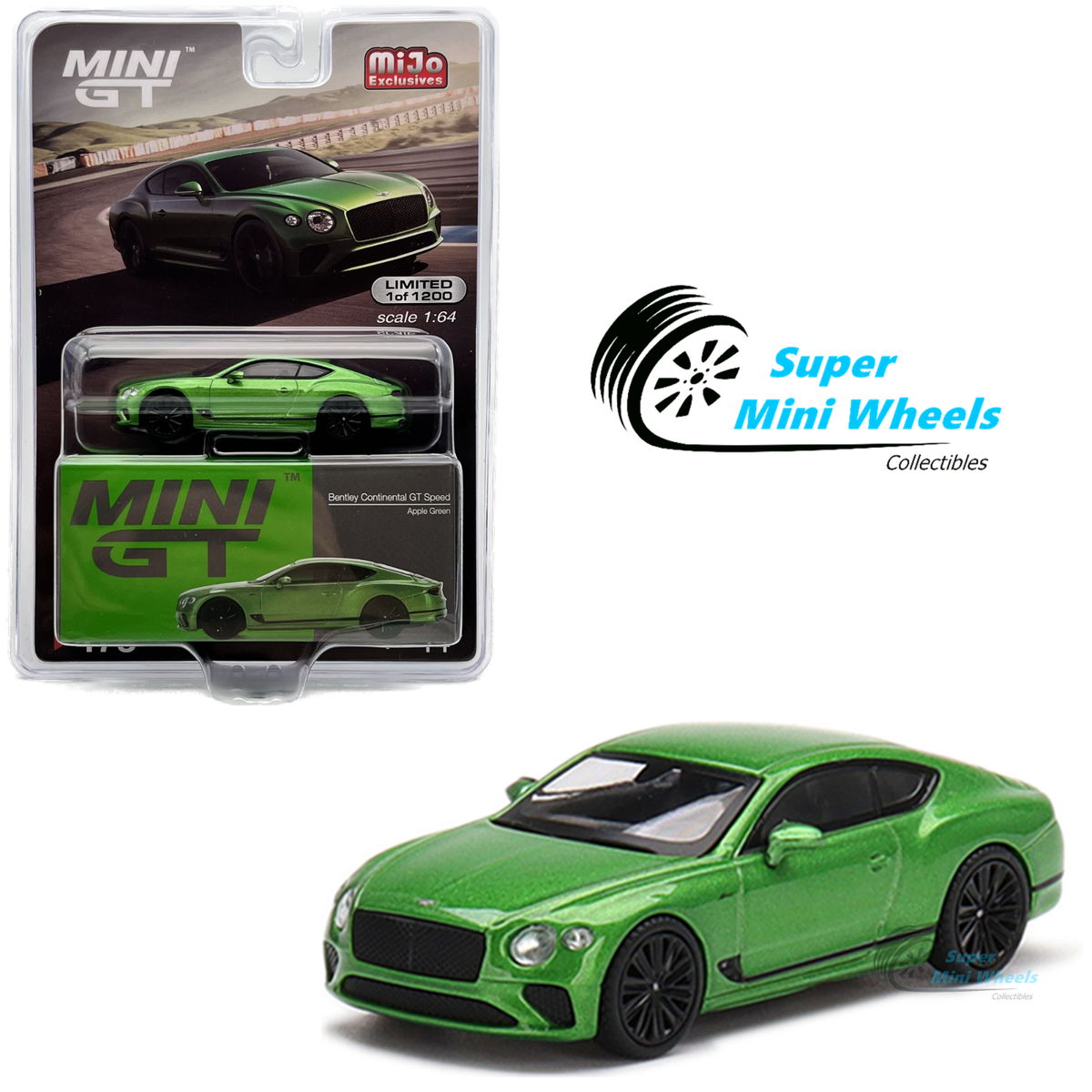 Mini GT 1:64 Bentley Continental GT Speed 2022 Apple Green #473 | eBay