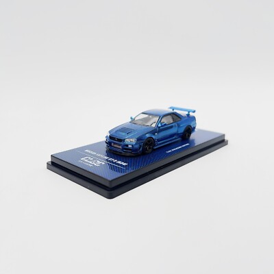 INNO64 x CLDC 1:64 Nissan GTR R34 (Chrome Blue Carbon Fiber) with