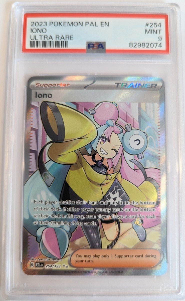 2023 Iono Pokémon Card Paldea Evolved 254/193 Ultra Rare MINT PSA