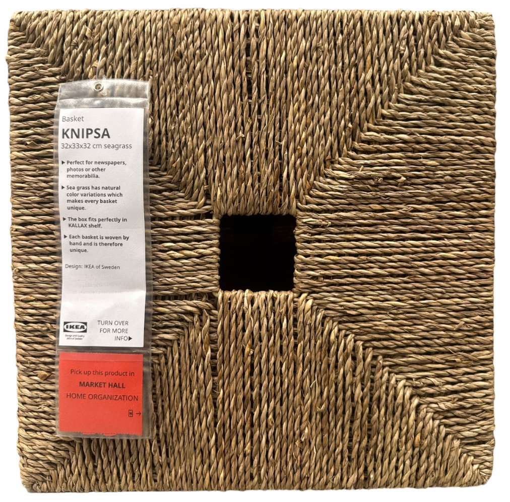 New IKEA KNIPSA Basket SET OF 2 Seagrass 12 ½x13x12 ½ 