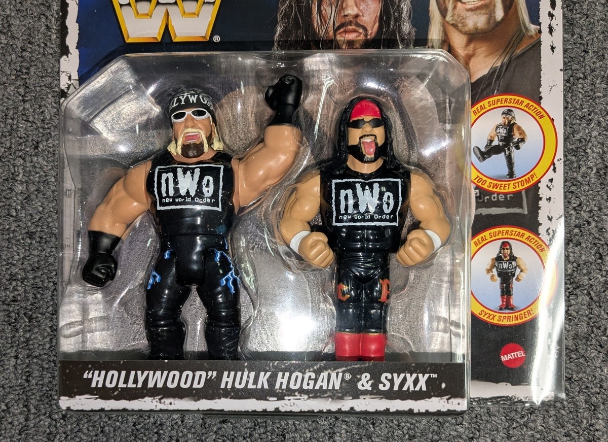 WCW NWO Mattel Retro Hollywood Hogan Syxx Action Figures WWE Set