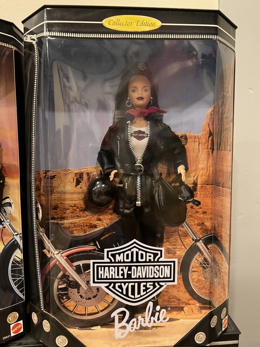 HARLEY DAVIDSON BARBIE DOLL SET OF 9 KEN BIKER COLLECTOR BLONDE