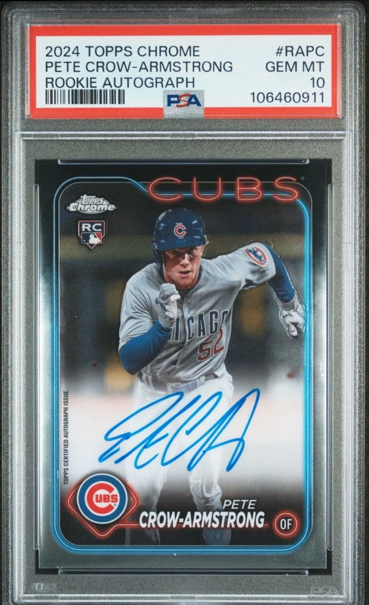 2024 Topps Chrome Rookie Autograph Pete Crow-Armstrong Cubs RC