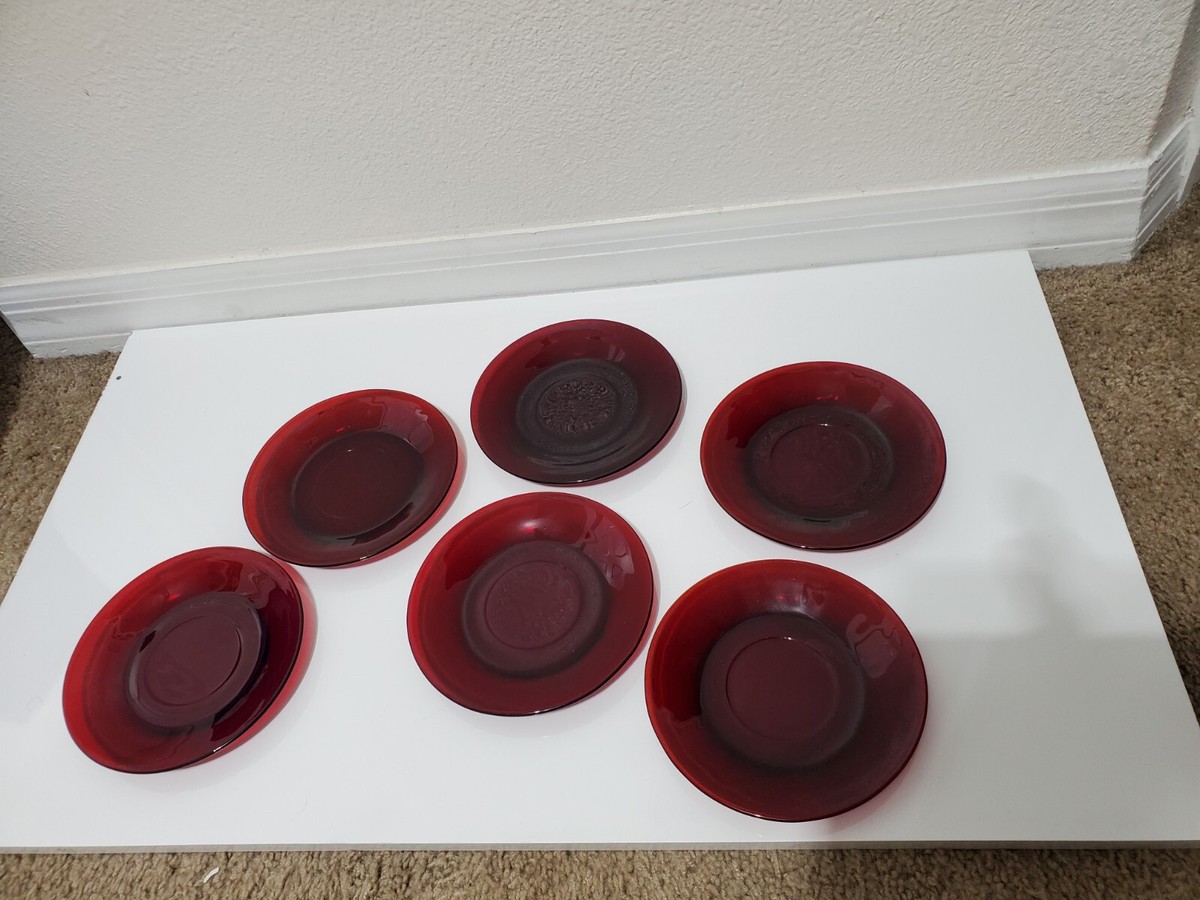 VINTAGE, 1930'S RUBY RED DEPRESSION GLASS ANCHOR HOCKING SIDE