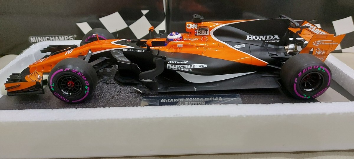 F1 McLaren Honda MCL32 Jenson Button Monaco Gp 2017 1:18