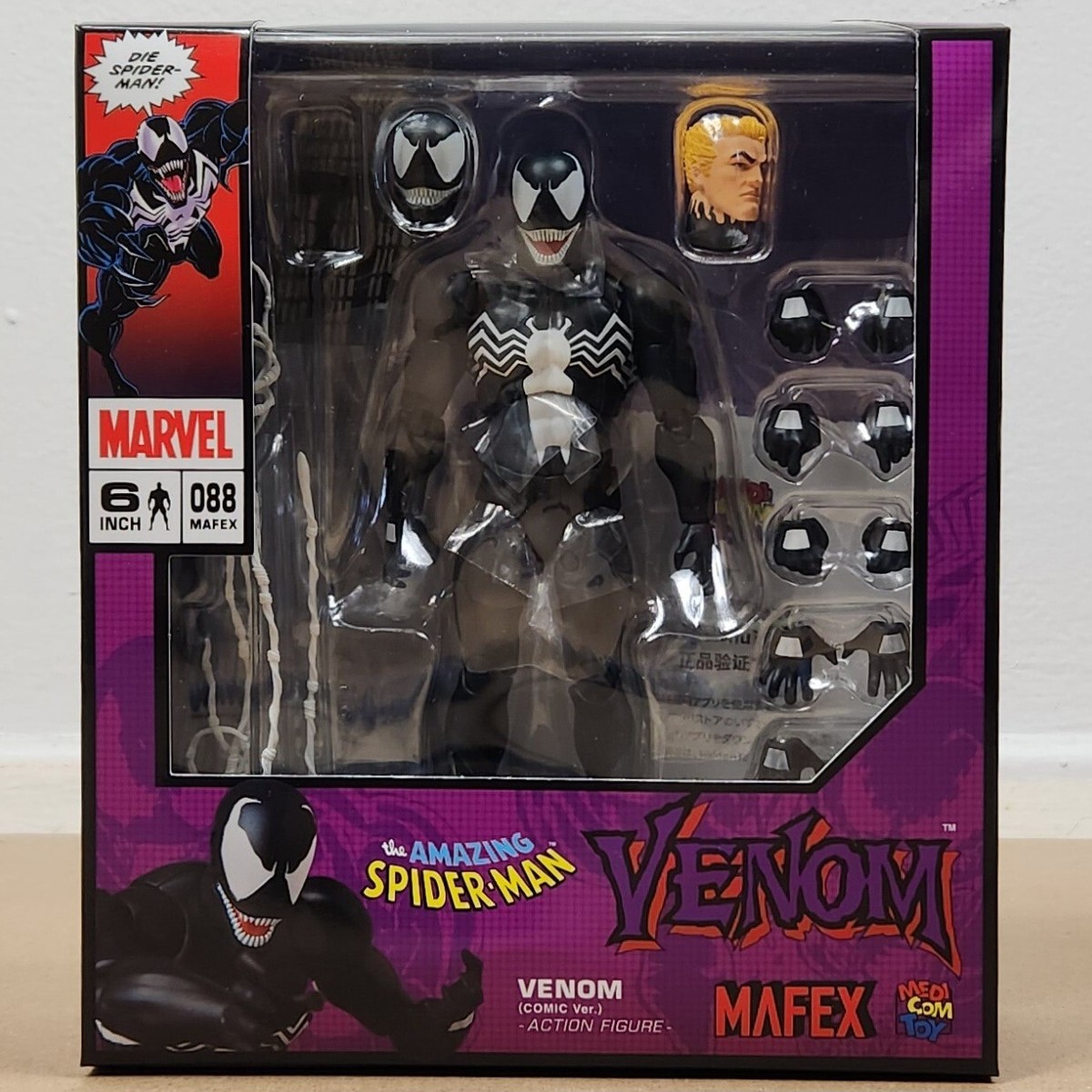 Reissue MEDICOM TOY MAFEX No.088 VENOM COMIC Ver. Spider-Man U.S