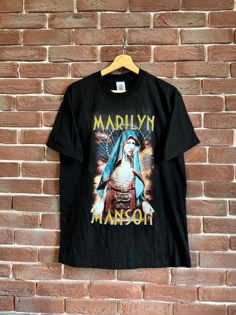 Rare Vintage 00s Marilyn Manson Resurrection Mexico Band Tee Black