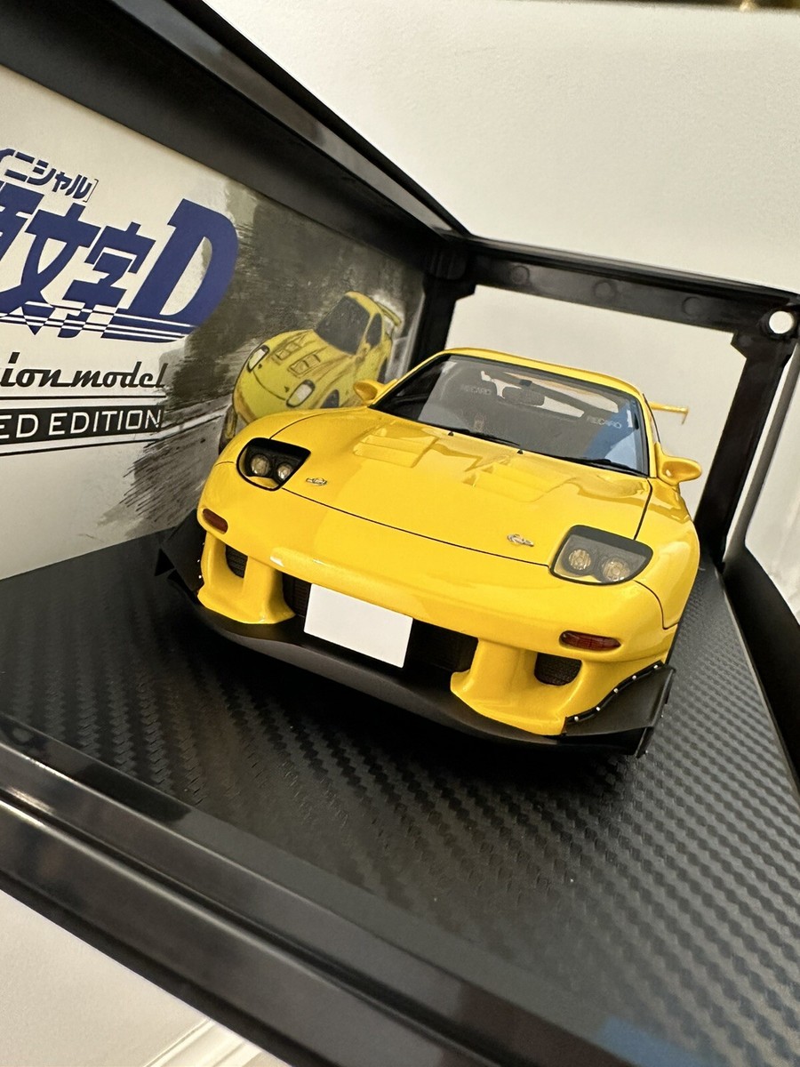 IG2868 ignition model 1:18 Mazda INITIAL D Mazda RX-7 FD3S Yellow