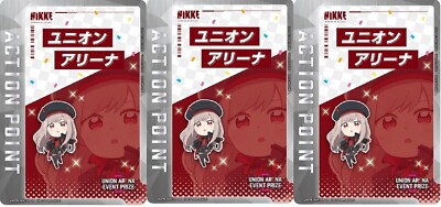 3 Card Union Arena Card NIKKE Event Prize AP Action Point Japanese