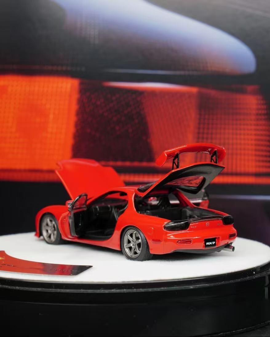 PGM 1:64 Mazda RX-7 FD3S Red Mazdaspeed A-Spec TE37 with Display