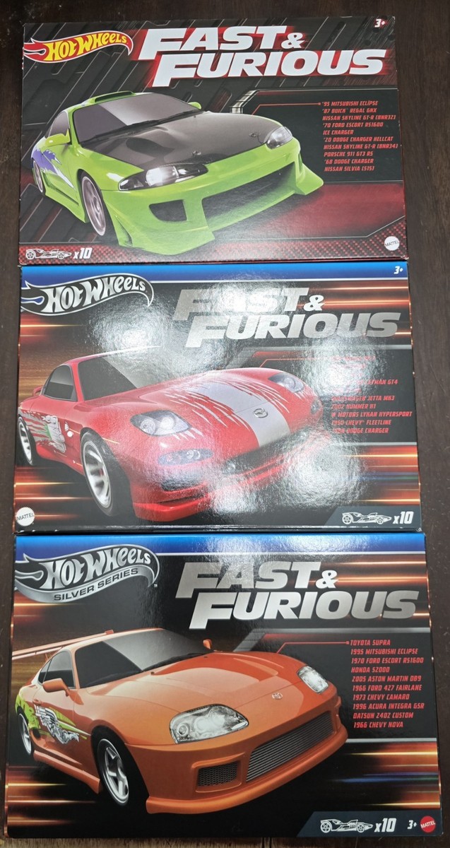 Hot Wheels 2023 2024 2025 Fast & Furious 10 Pack Box Set (Lot of 3