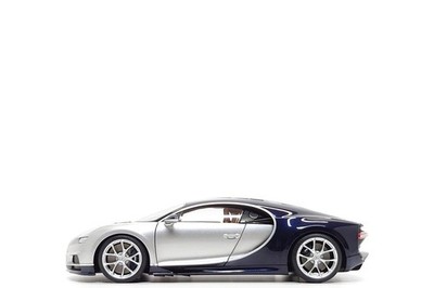 AUTOart 1:18 Bugatti Chiron in Argent Silver / Atlantic Blue | eBay