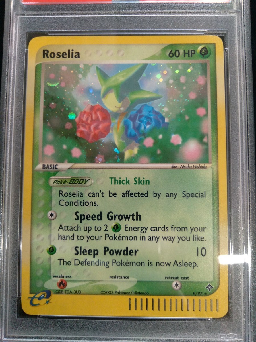 Graded PSA 6 2003 Pokemon EX ROSELIA #9 HOLO Dragon EX - MT | eBay