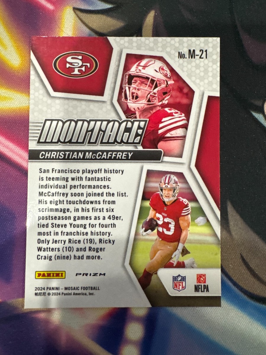 2024 Panini Mosaic Montage Christian McCaffrey #M-21 Mosaic Prizm