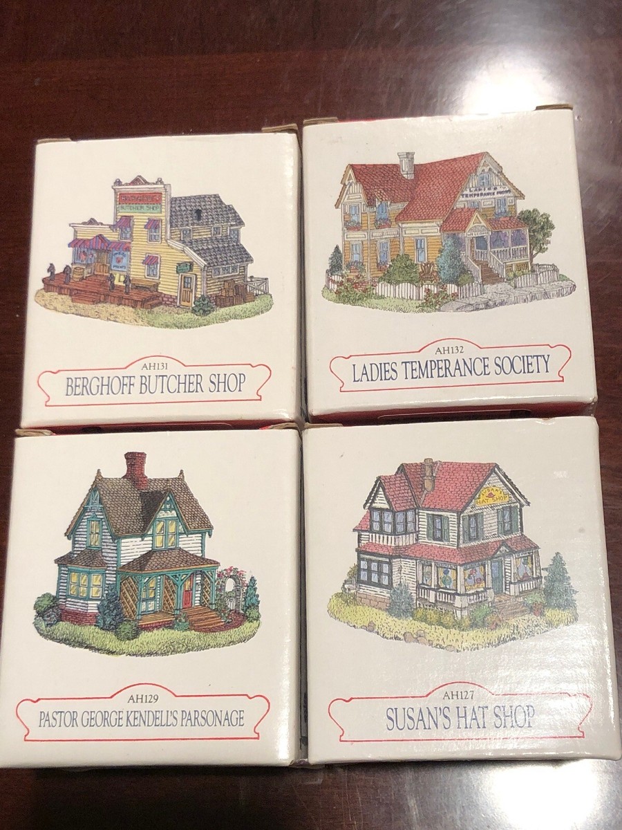 Vintage Lot Of 4 Liberty Falls Americana Miniature Village