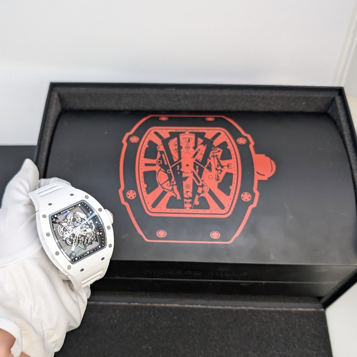 Richard Mille Bubba Watson RM055 White Ceramic Watch Full Set 2019