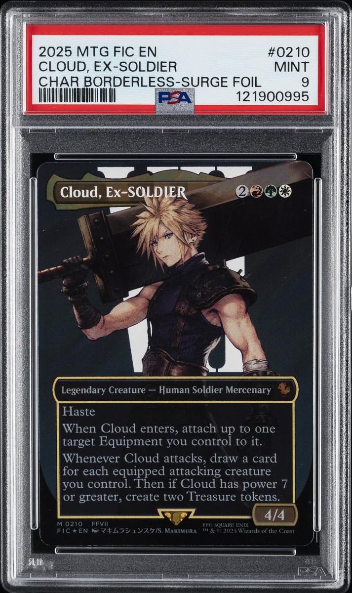2025 MTG FINAL FANTASY COMMANDER #0210 CLOUD, EX-SOLDIER PSA 9 | eBay