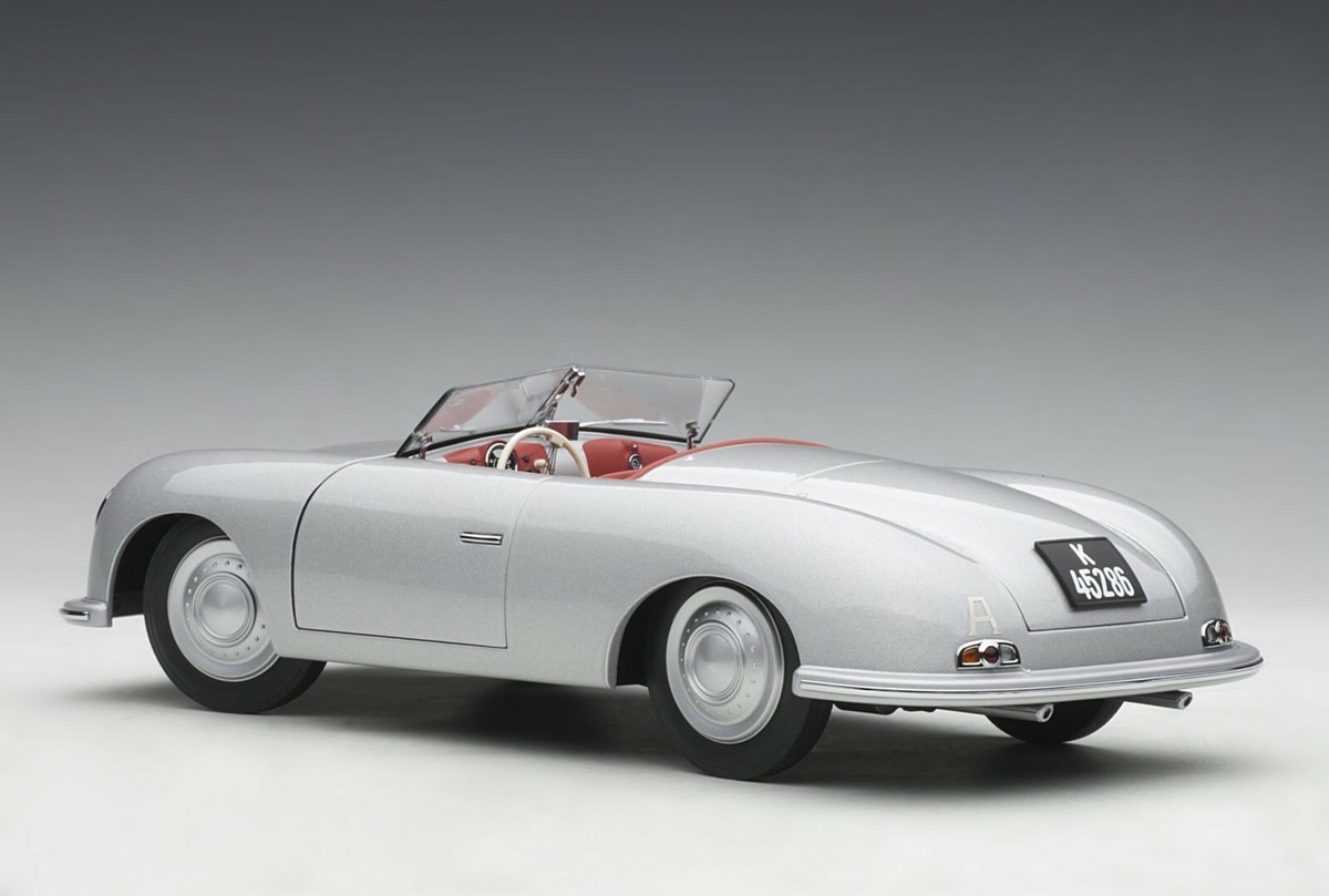 1948 PORSCHE 356 NUMBER 1 CONVERTIBLE REVISED SILVER 1:18 by