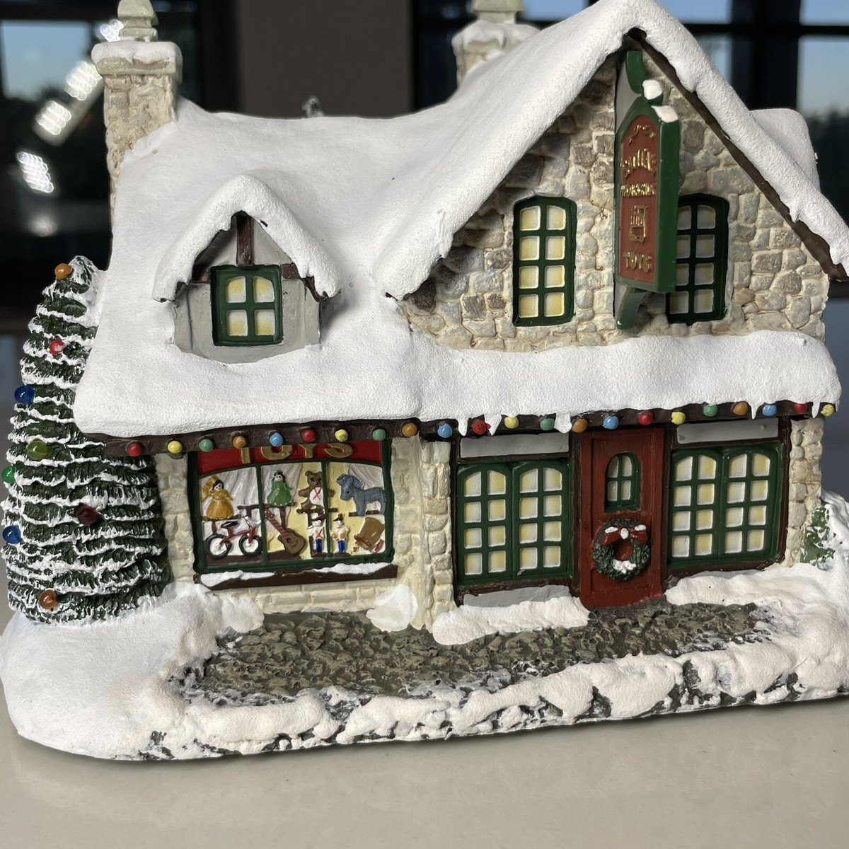 2000 Thomas Kinkade Hawthorne Village Santa's Workshop Toys J1501