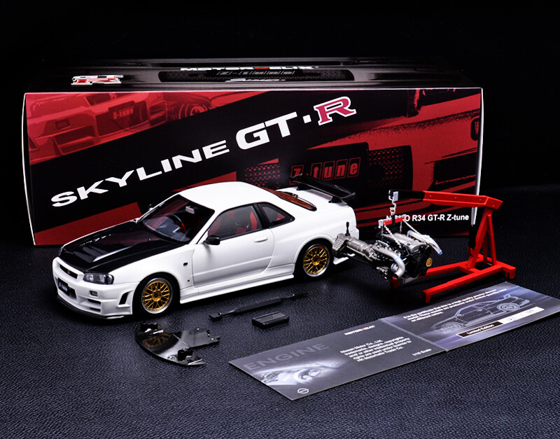 Motorhelix 1/18 SKYLINE GT-R R34 Z-tune nismo Diecast Model Car