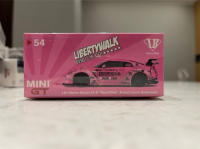Mini GT #54 LB Works Nissan GT-R R35 WearItPink Breast Cancer