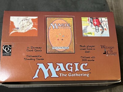 Vintage Magic Gathering Empty 1993 Alpha Booster Pack Box