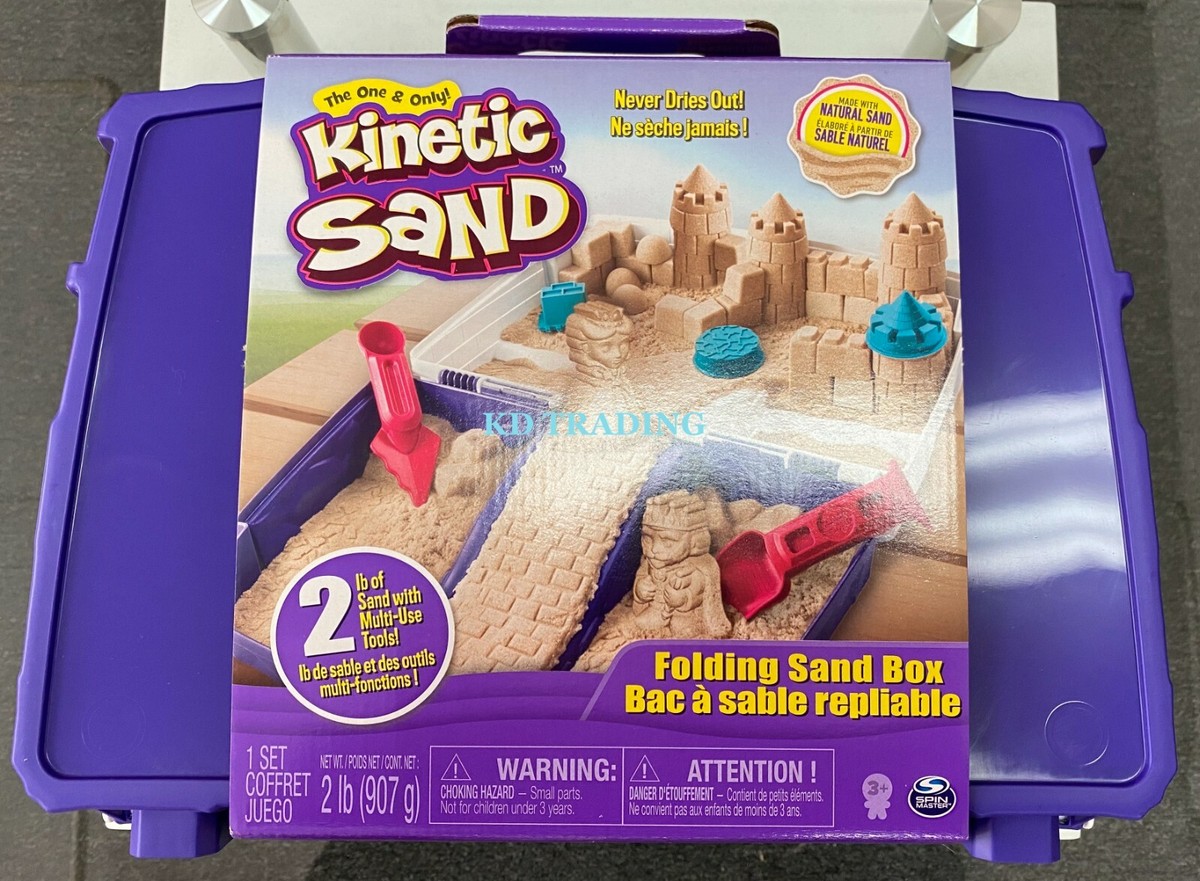 SPIN MASTER Kinetic Sand ~ Portable Folding Sandbox Magic Sand