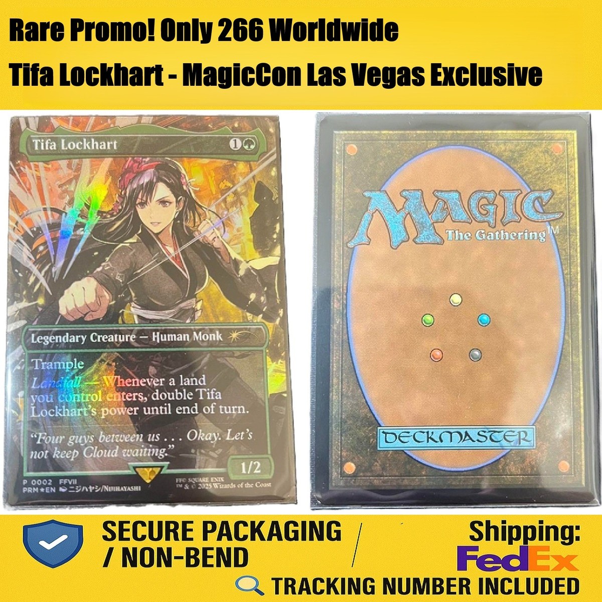 MTG Tifa Lockhart MagicCon Promo Foil P-0002 | Only 266 Made