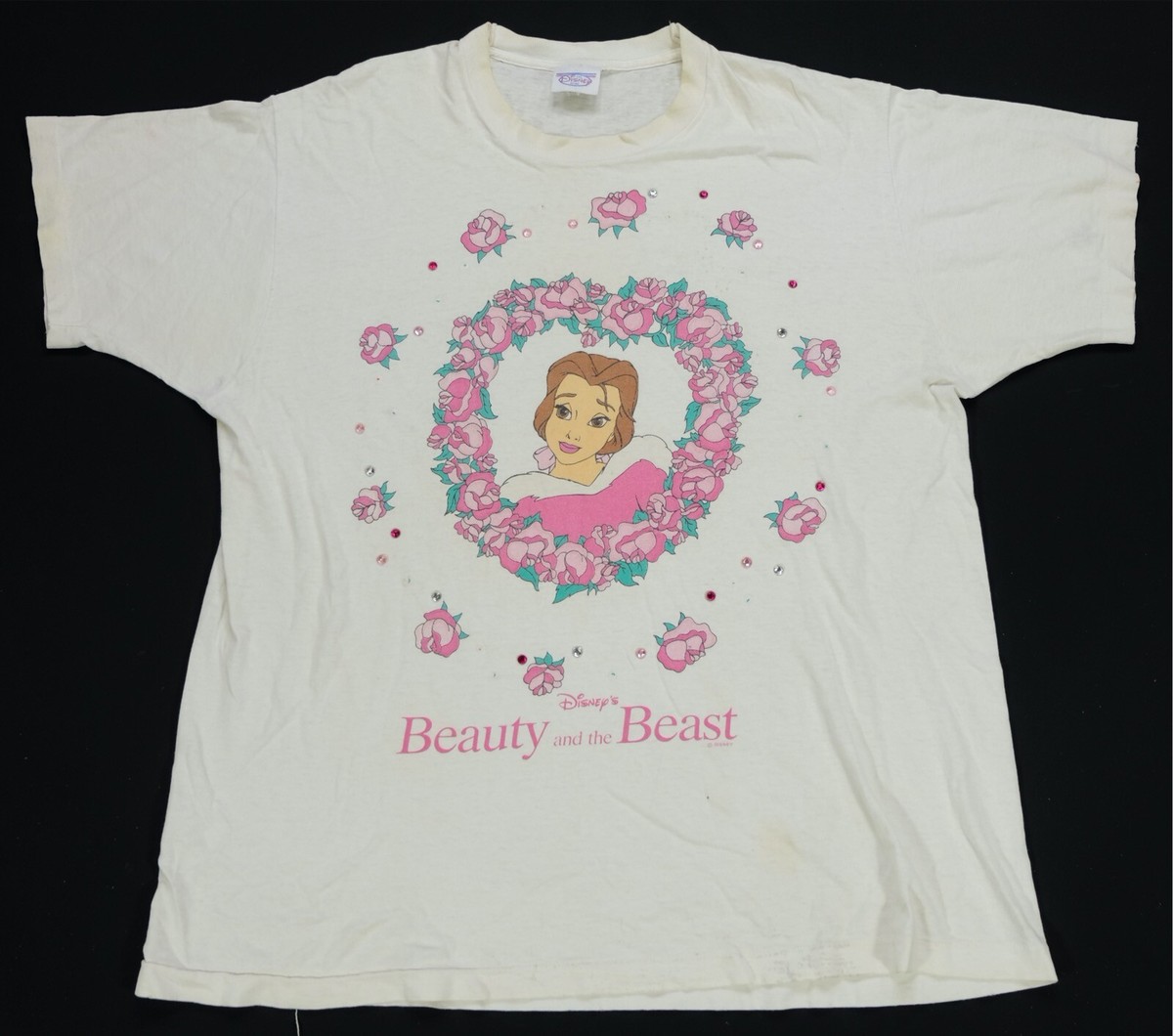 Rare Vintage DISNEY'S Beauty and the Beast Belle 1991 Gemstones T