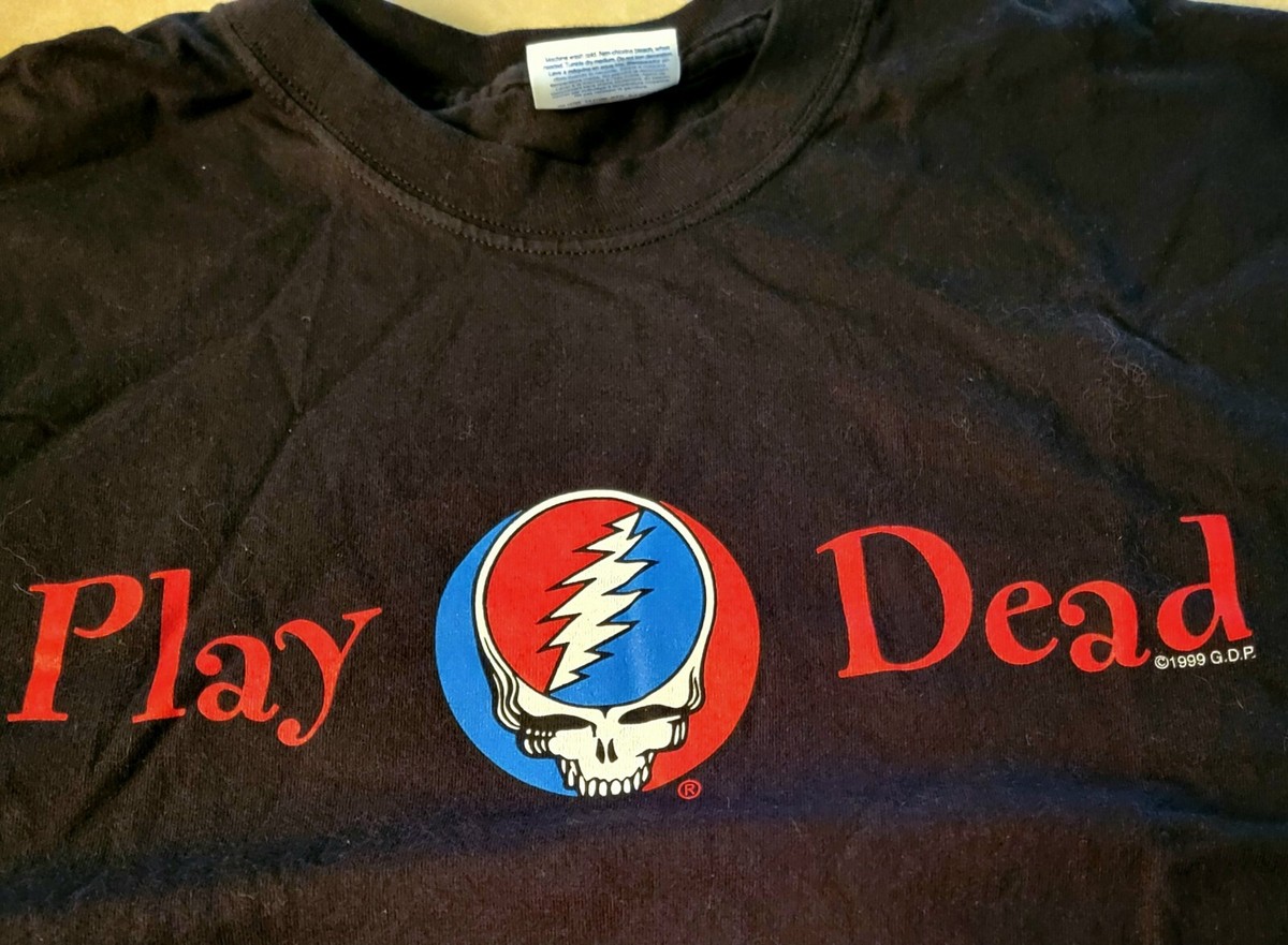 Grateful Dead T Shirt PLAY DEAD 1999 XXL BLACK | eBay