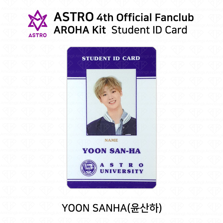 ASTRO 4th Official Fanclub AROHA Kit Student ID Card Yoon Sanha