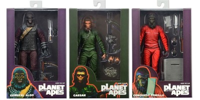 NECA PLANET OF THE APES FIGURES ALDO CAESAR CONQUEST SERIES 3 SET