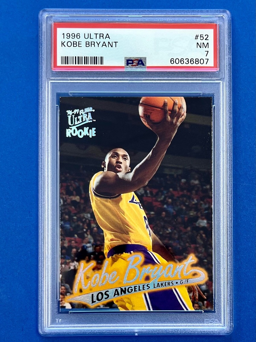 1996-97 Fleer Ultra Kobe Bryant Rookie RC Card #52 PSA 7 Near-Mint