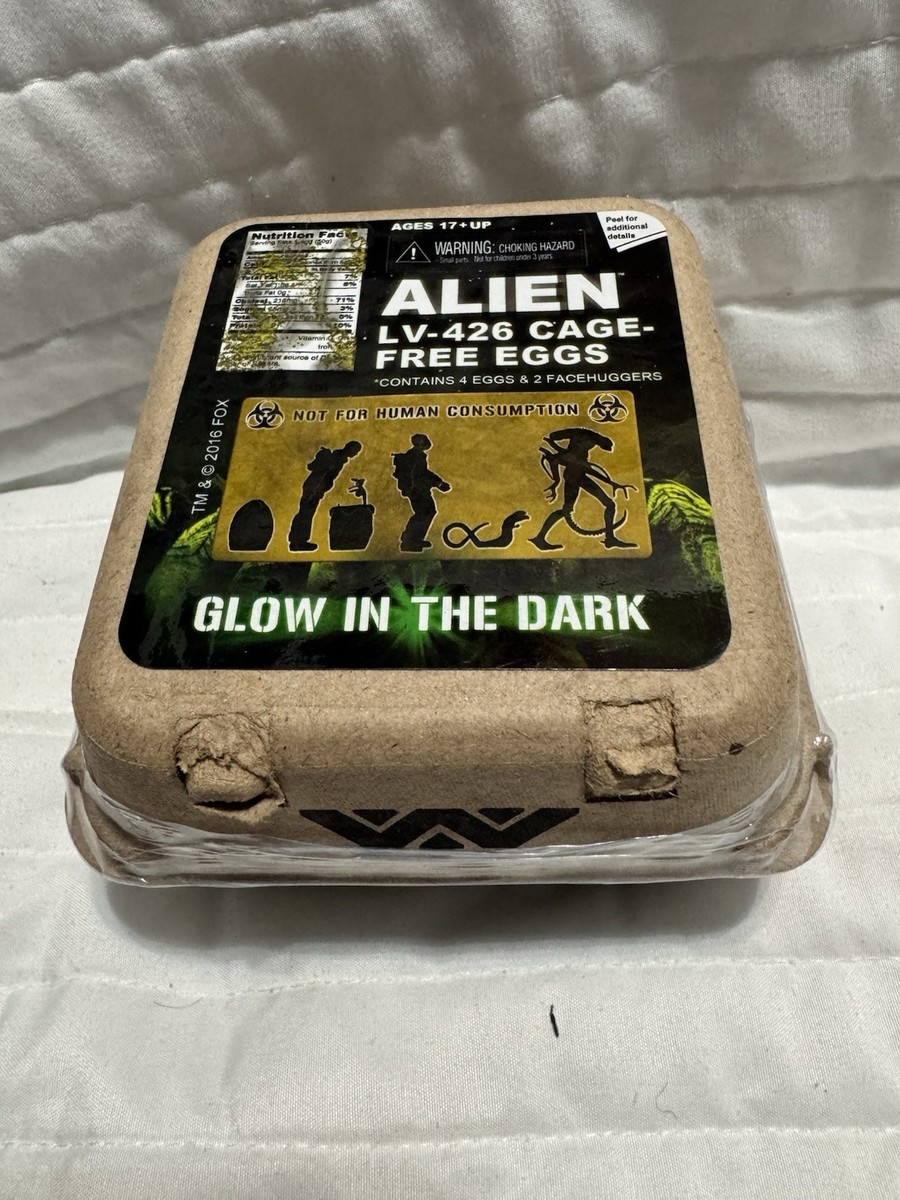 Neca Alien LV-426 Cage Free Facehugger Egg Carton Glow In The Dark