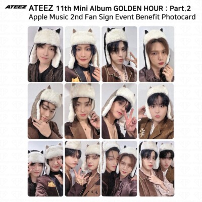 ATEEZ Golden Hour Part.2 Fan Sign Event Photocard AppleMusic