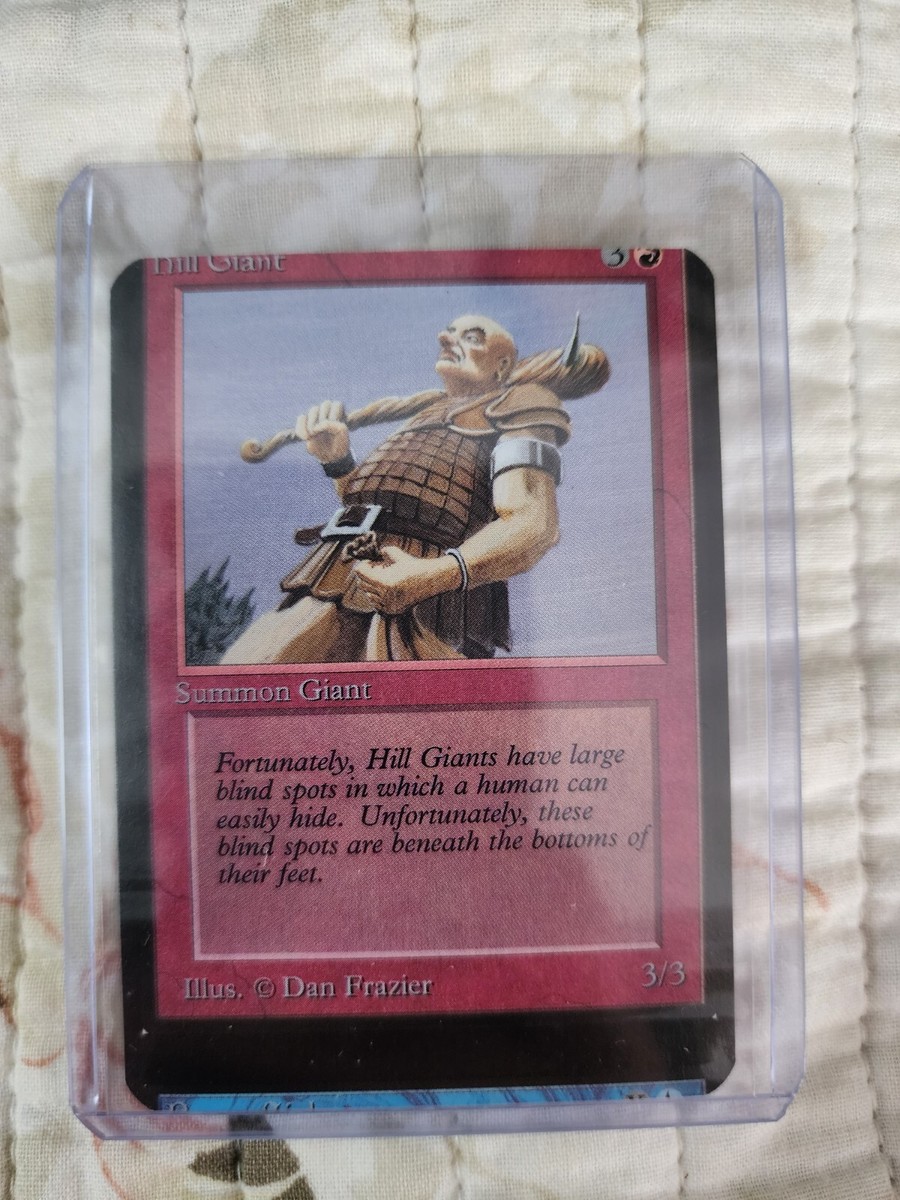 MTG Alpha hill giant misprint Miscut Error Magic the Gathering 1/1