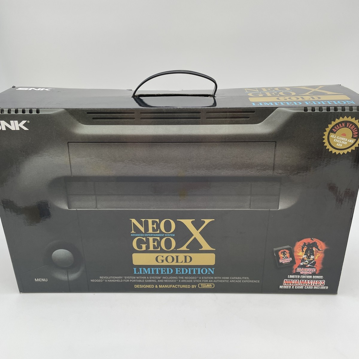 SNK NEO GEO X GOLD Limited Edition Console Complete Box From Japan