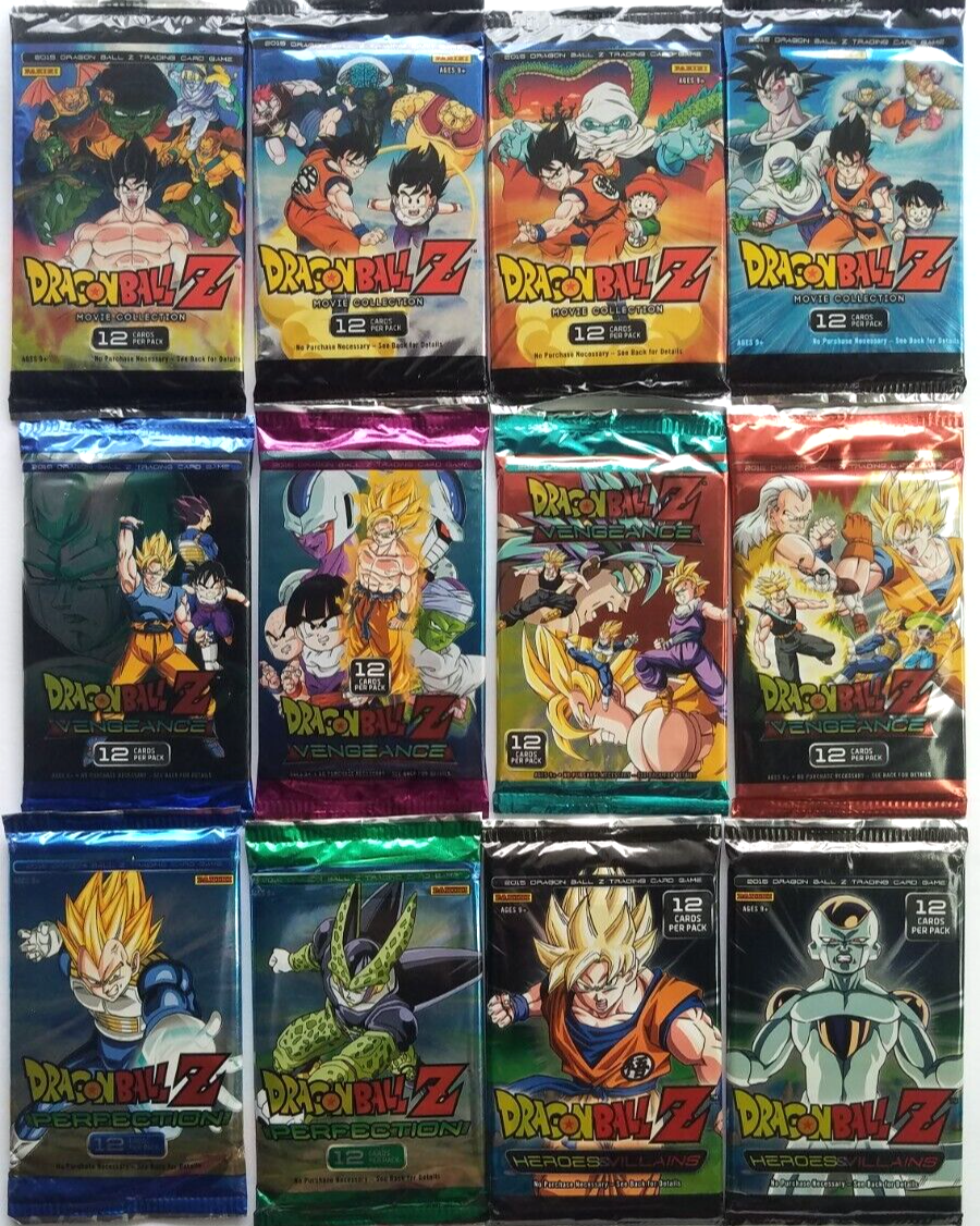 Dragon Ball Z Panini Trading Card Game 24 Pack Lot Two of Each