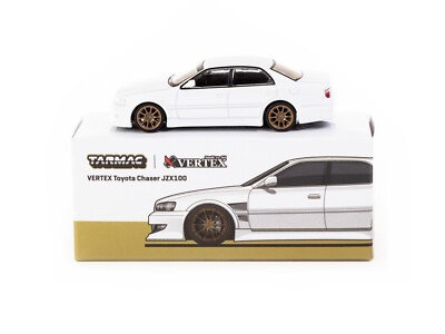 Tarmac Works 1:64 Vertex Toyota Chaser JZX100 white metallic die