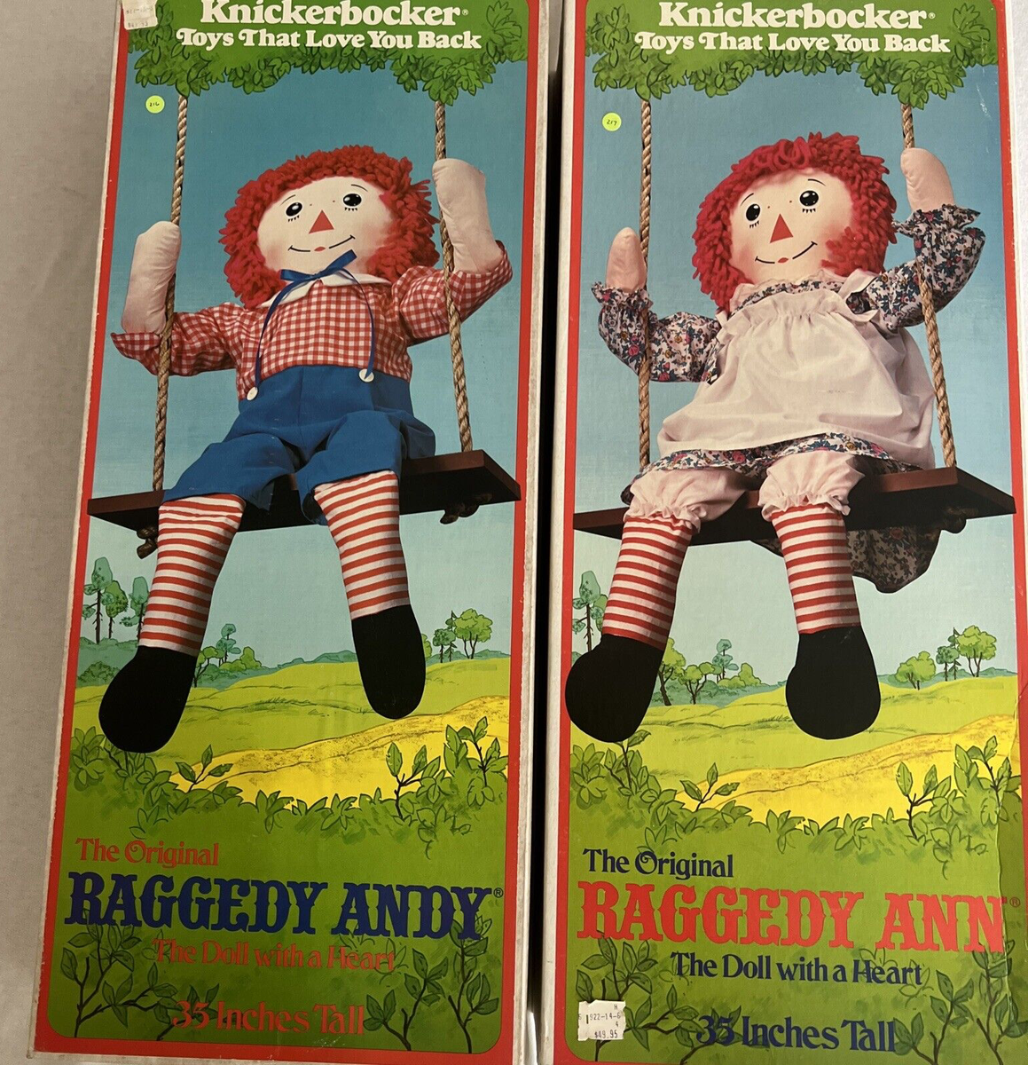 Knickerbocker The Original Raggedy Ann and Andy Dolls By Johnny