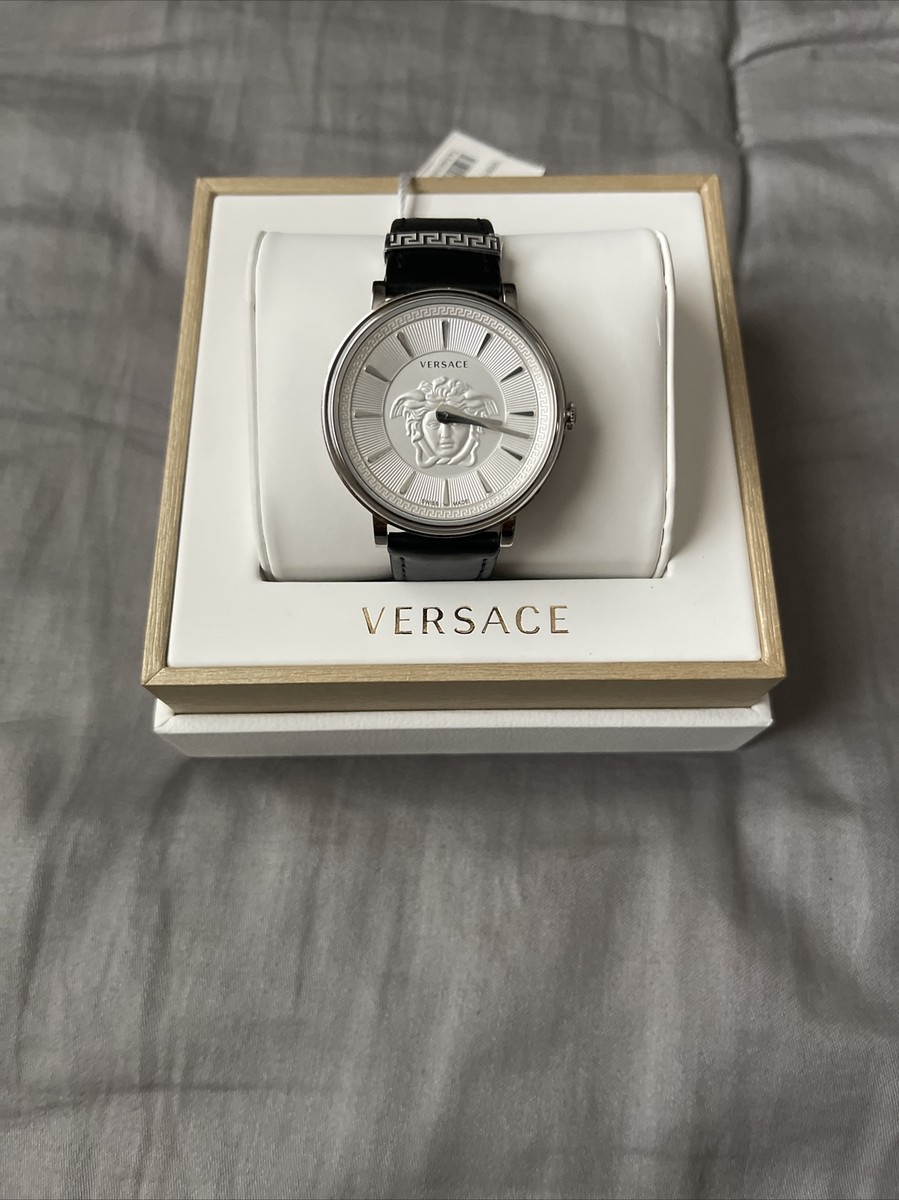 Versace VE81 081908490712 Women's Silver-Tone Swiss Made Sapphire