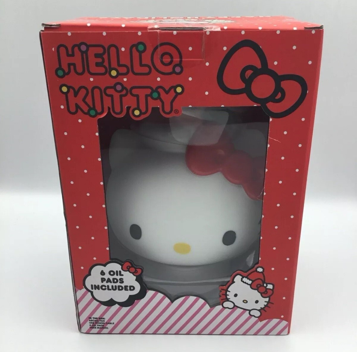 Hello Kitty Sanrio Christmas LED Santa Hat Aroma Fan ~NEW WITH