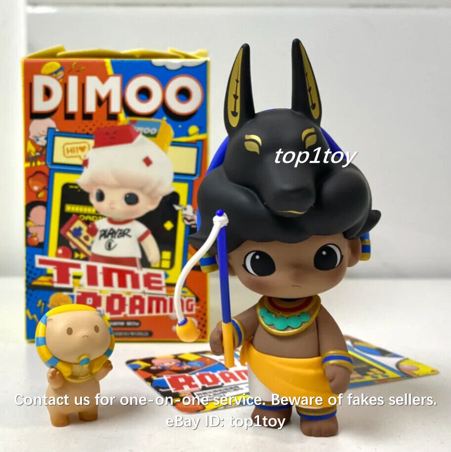 POP MART x DIMOO WORLD Time Roaming Anubis's Cat Teaser Stick Mini