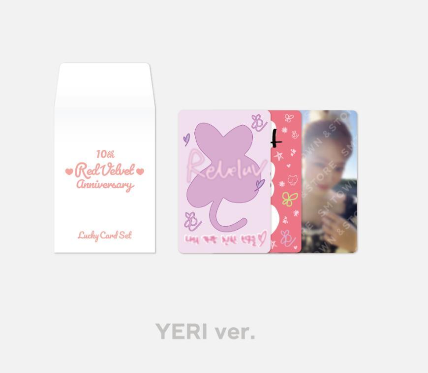 Red Velvet 10TH ANNIVERSARY SMTOWN OFFICIAL GOODS LUCKY CARD SET +