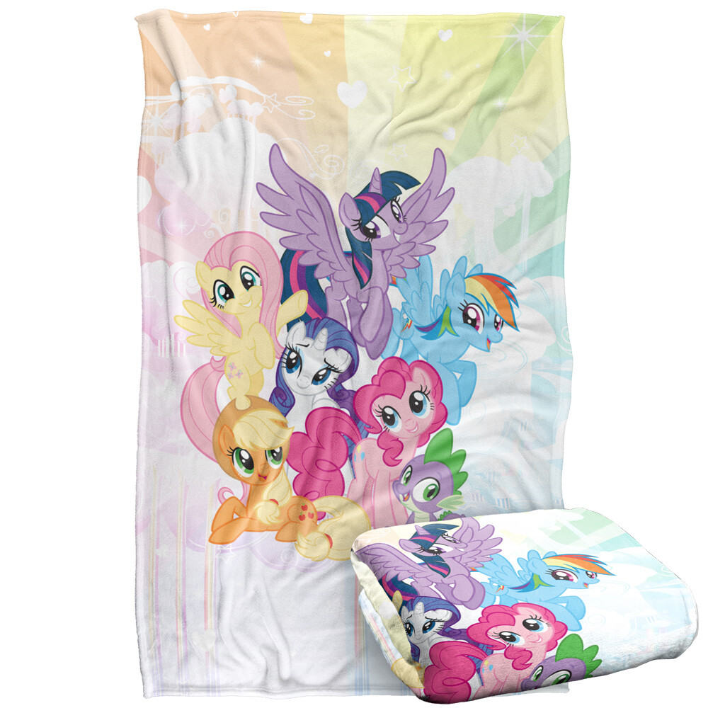 My Little Pony Tv Pony Group Silky Touch Super Soft Throw Blanket
